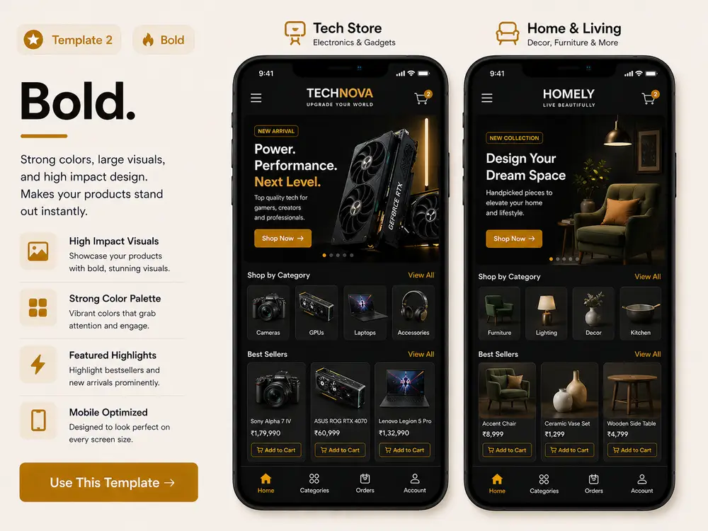 Bold storefront preview