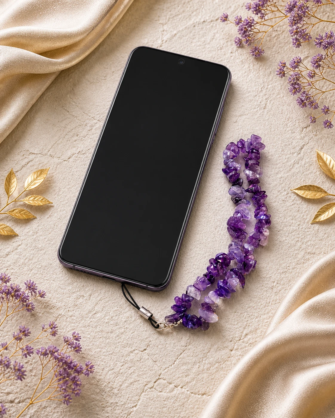 Amethyst Crystal Mobile Charm