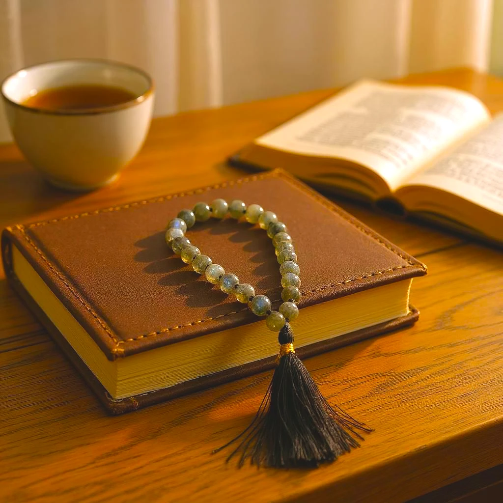 Labradorite Jaap Mala 27+1 beads (Mahamrityunjay Jaap Abhimantrit)