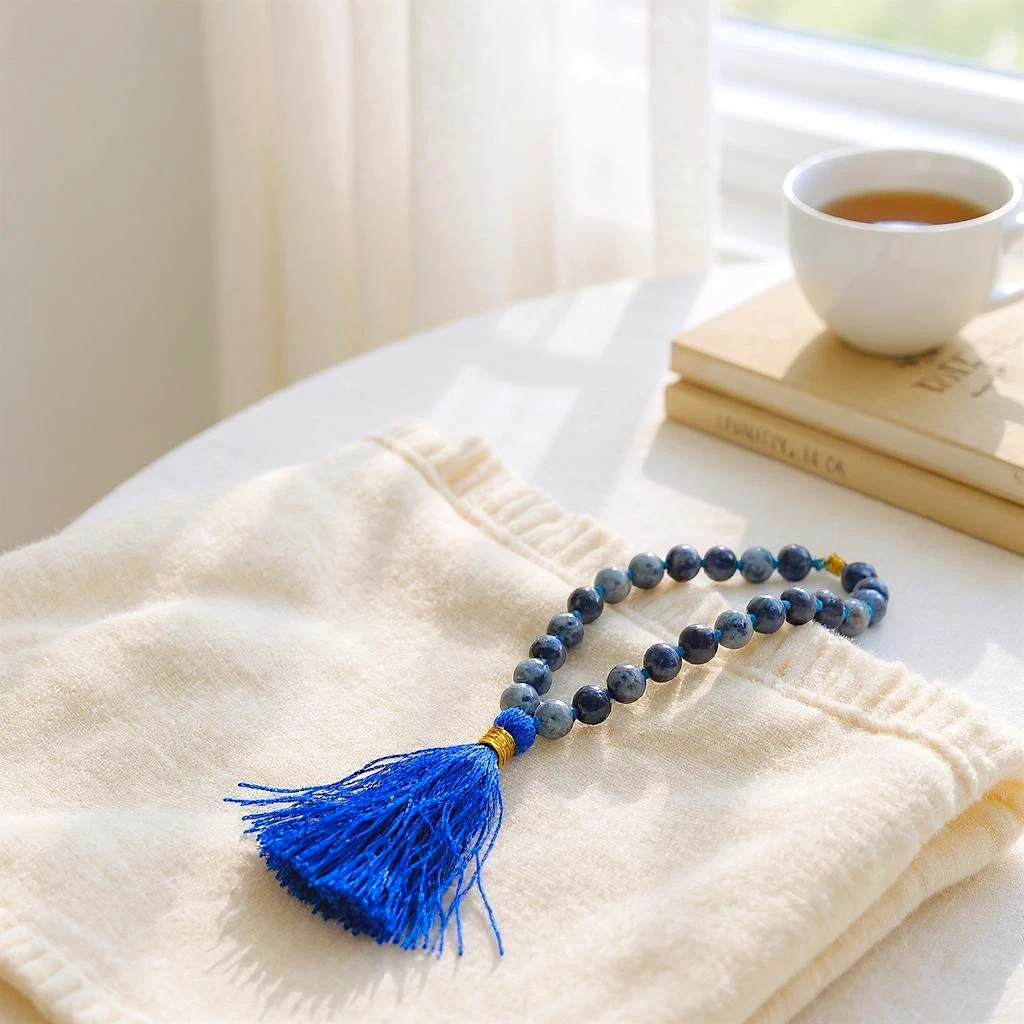 Sodalite Jaap Mala 27+1 beads (Mahamrityunjay Jaap Abhimantrit)