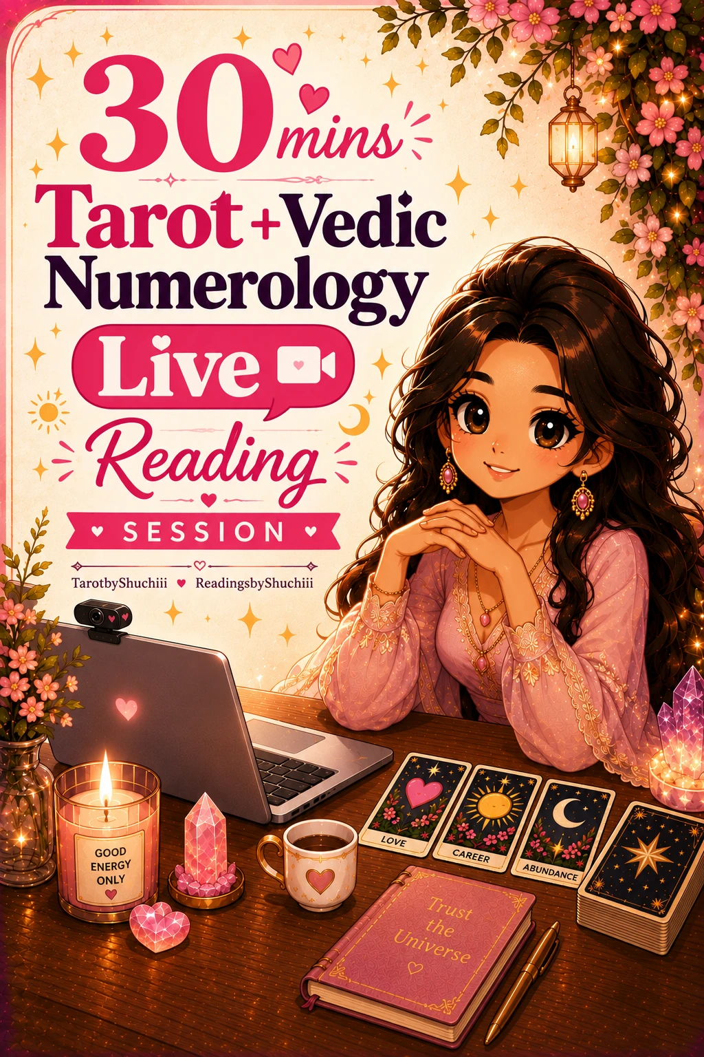 30 mins Tarot+Vedic Numerology Session (Video Call)